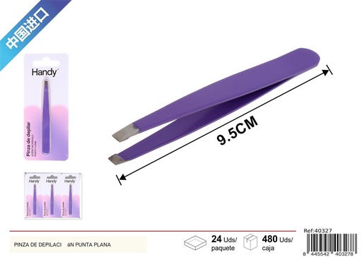 [40327] Pinza de depilación con punta plana - Accesorios de belleza