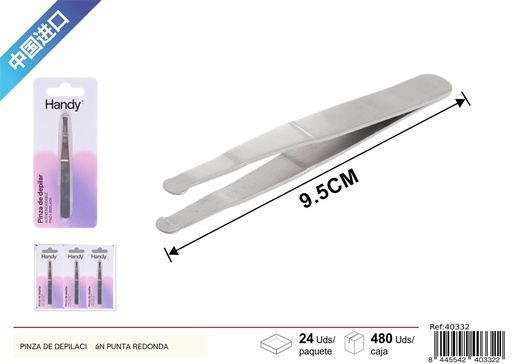 [40332] Pinza de depilación con punta redonda - Accesorios de belleza