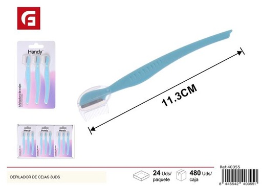 [40355] Depilador de cejas 3uds para belleza