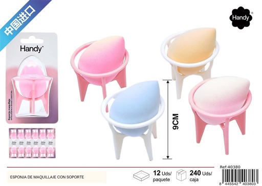 [40380] Esponja de maquillaje con soporte - Accesorios de belleza