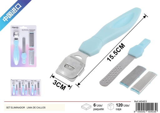 [40403] Set eliminador + lima de callos - Pedicura y cuidado personal