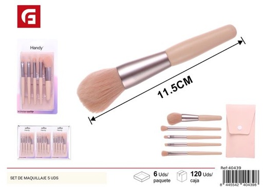 [40439] Set de maquillaje 5 uds pinceles