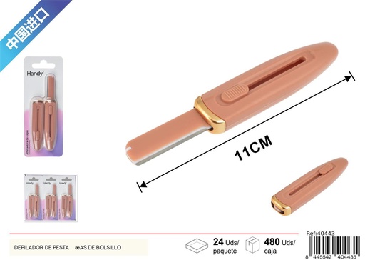 [40443] Depilador de pestañas de bolsillo 2 piezas - Accesorios para ojos y cejas