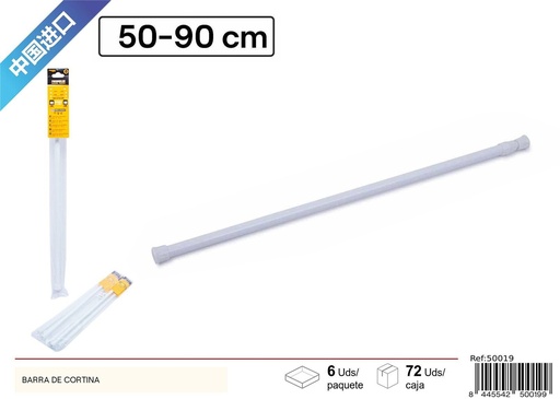 [50019] Barras para cortinas 50-90 cm - Accesorios de baño