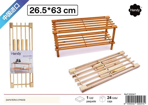 [50047] Zapatero de 2 pisos - Decoración y almacenamiento