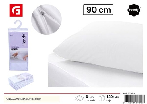 [50378] Funda de almohada blanca 90cm