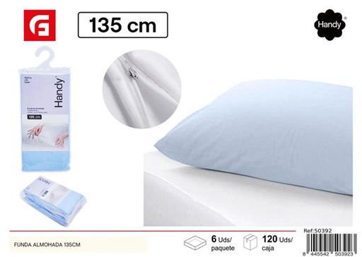 [50392] Funda de almohada azul 135cm