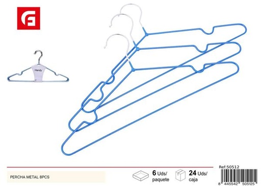 [50512] Percha de metal 8pcs para ropa