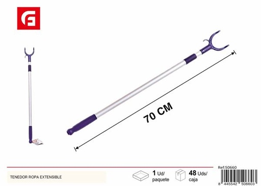 [50660] Pinza recoge ropa extensible