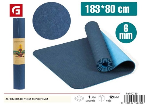 [50739] Alfombra de yoga azul TPE 183x80x6mm