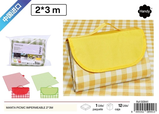 [50941] Manta picnic impermeable 2x3m Oxford 600D - Accesorios para verano