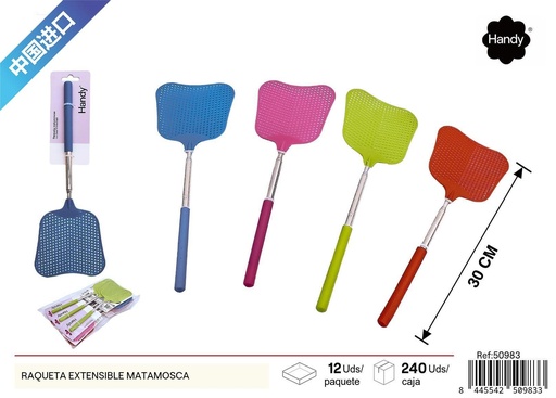[50983] Raqueta extensible matamoscas - Artículos de plástico para el hogar