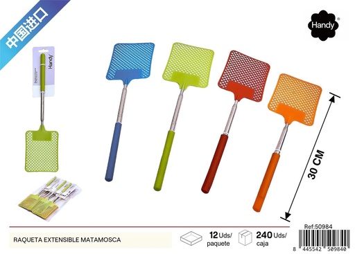 [50984] Raqueta extensible matamoscas - Utensilios de limpieza en plástico