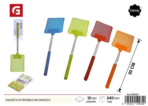 [50984] Raqueta extensible matamoscas para limpieza del hogar