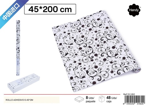 [51182] Rollo adhesivo estampado 0.45x2m para decoración