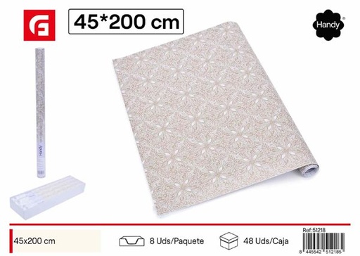 [51218] Rollo de papel adhesivo 45x200cm para decoración de paredes