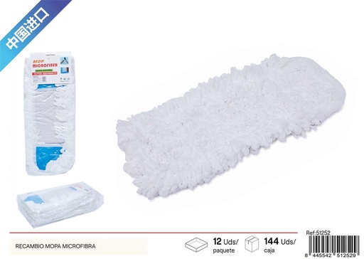 [51252] Recambio de mopa de microfibra para limpieza del hogar