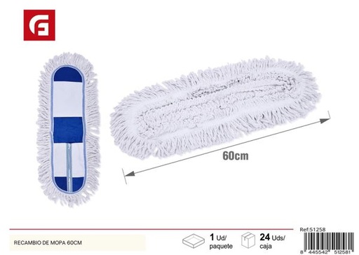[51258] Recambio de mopa 60cm para limpieza