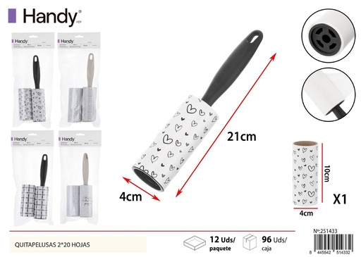 [251433] Quitapelusas 10CM (2x20 hojas) - Herramientas para textiles de hogar
