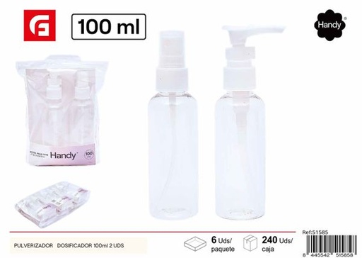 [51585] Pulverizador y dosificador 100ml 2 uds