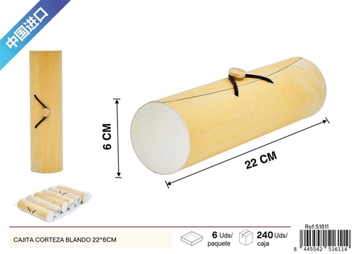 [51611] Cajita de corteza blanda 22*6 cm - Decoración del hogar