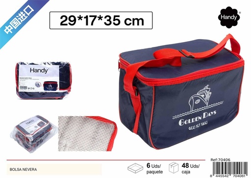 [70406] Bolsa nevera 29x17x20cm azul