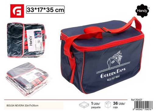 [70407] Bolsa nevera azul grande 33x17x35cm