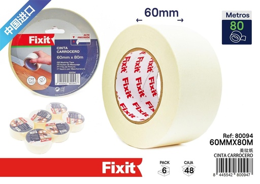 [80094] Cinta carrocero 60mm*80m - Material de oficina