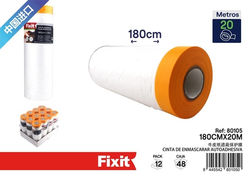 [80105] Cinta de enmascarar 180 cm x 20 m - Productos de pintura
