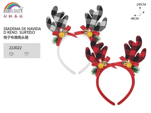 [222022] Diadema de Navidad reno (surtido)