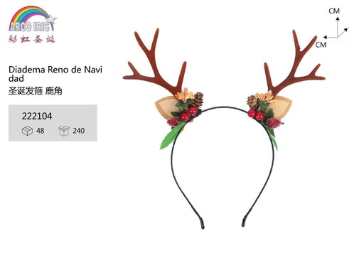 [222104] Diadema reno de Navidad para fiestas