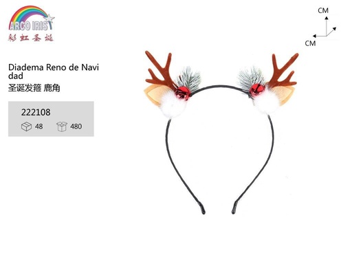 [222108] Diadema reno de Navidad para fiestas