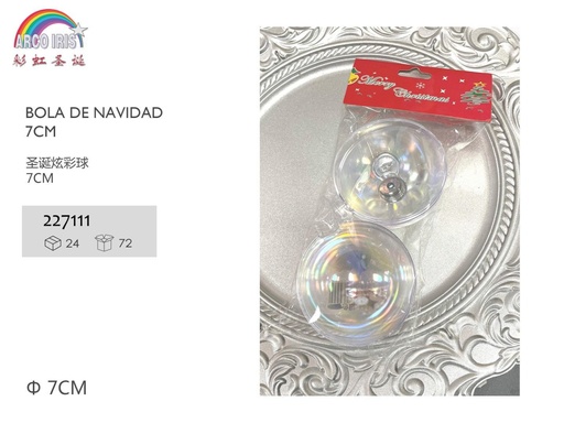 [227111] Bola de Navidad 7cm decorativa para árbol y festividades