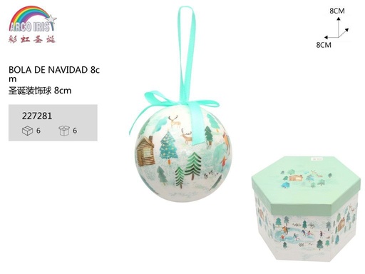 [227281] Bolas de navidad 8cm surtido 14pcs para decoración festiva