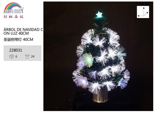 [228031] Árbol de Navidad con luz 40cm para decoración navideña