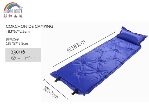 [230116] Colchoneta de camping 183x57x2.5cm para actividades al aire libre