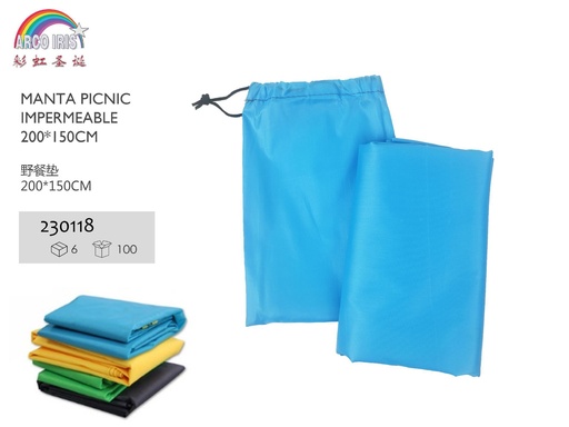[230118] Manta de picnic impermeable 200x150cm para camping y exterior