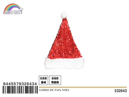 [232643] Gorro de Papá Noel 30x40cm