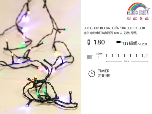 [239183] Luz de guirnalda con 3 pilas AA para uso exterior