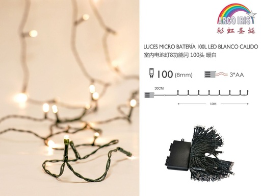 [239318] Luz de Navidad de batería 100L LED 31cm