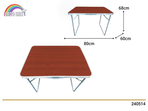 [240514] Mesa plegable 60x80x68cm para exteriores y camping