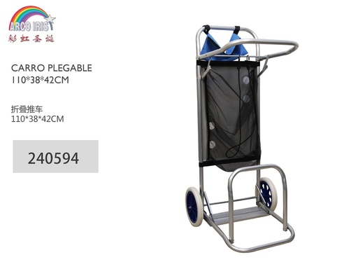 [240594] Carro-mesa portasillas plegable 105x52x37cm - Camping Jardín exterior