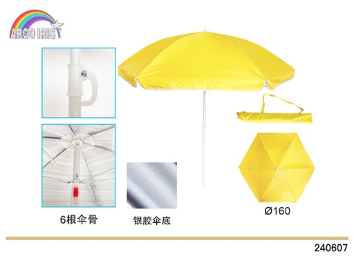 [240607] Sombrilla de hierro 160 cm - Parasol de playa