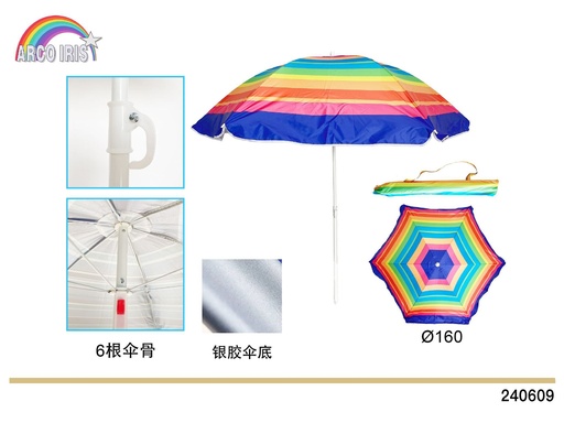 [240609] Sombrilla de hierro 160 cm - Parasol de playa