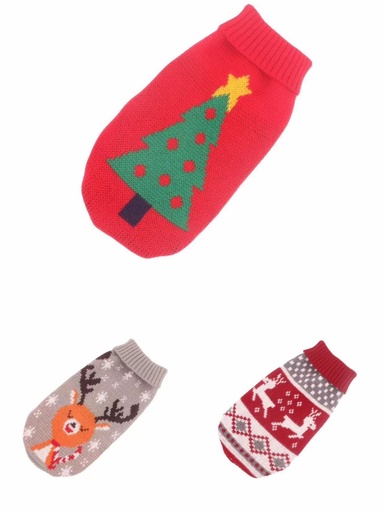 [242215] Jersey navideño para mascota 17-19cm para festividades