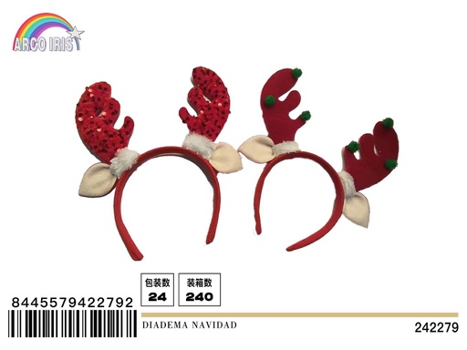 [242279] Diadema de Navidad con cuernos de reno