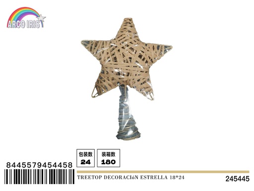 [245445] Estrella para la cima del árbol de Navidad 18x24cm