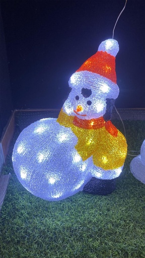 [249047] Luz LED muñeco de nieve decorativo 29x22x37cm para Navidad