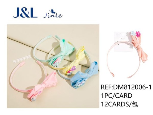 [DM812006-1] Diadema infantil doble capa 1cm para niñas