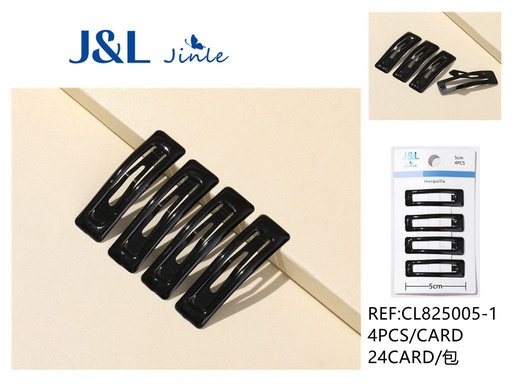 [CL825005-1] Bb clip 5cm 4pcs negro para cabello